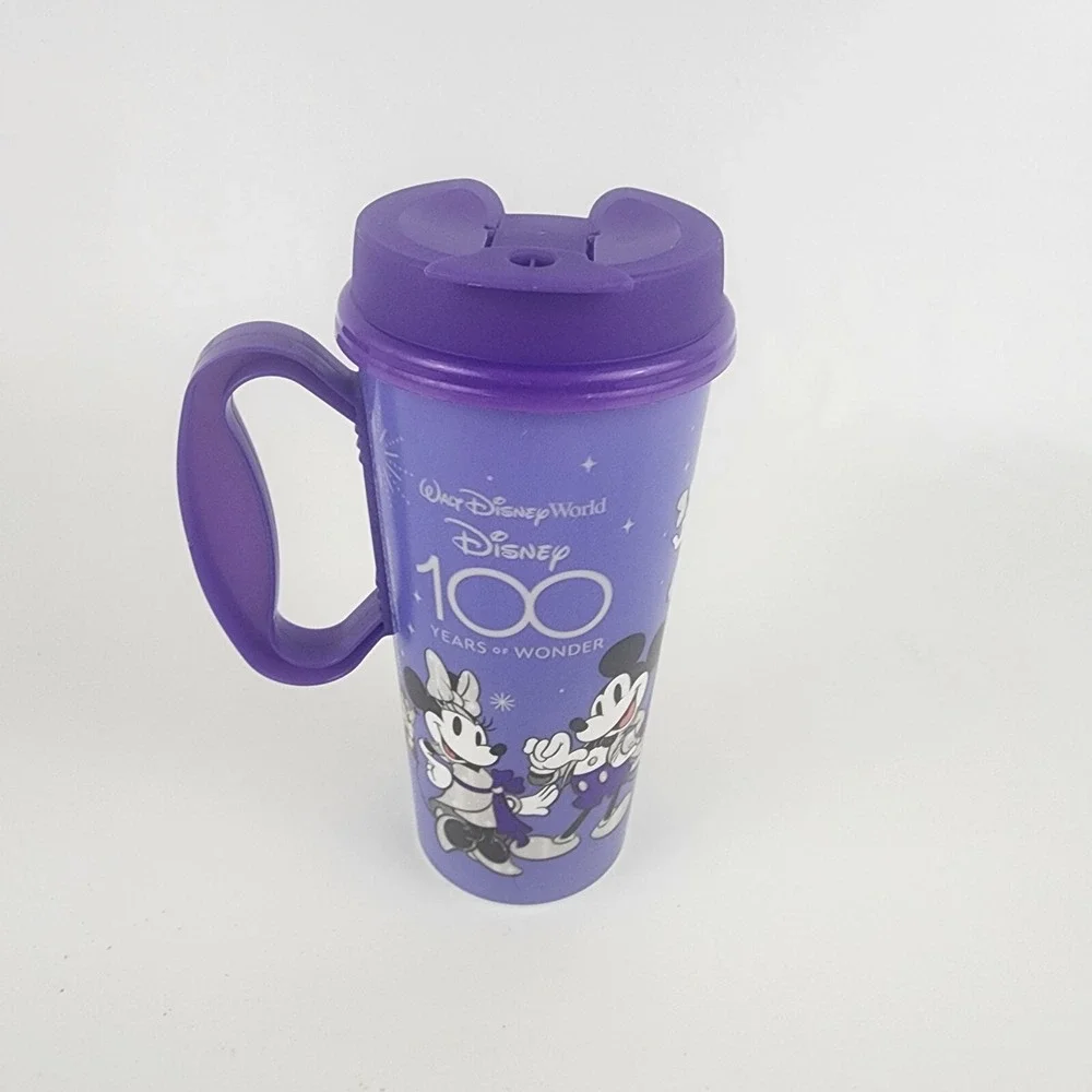 Walt Disney World 100 Years of Wonder Resort Refillable Tumbler Cup Mug Purple